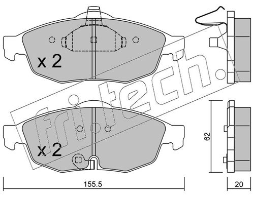 Brake Pad Set, disc brake fri.tech. 731.0