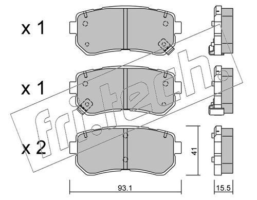 Brake Pad Set, disc brake fri.tech. 741.0