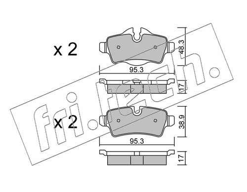 Brake Pad Set, disc brake fri.tech. 785.0