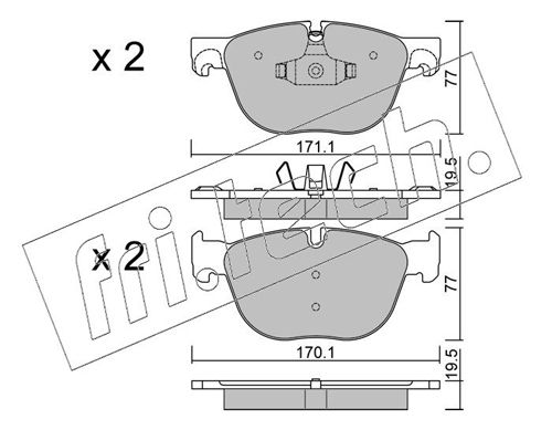 Brake Pad Set, disc brake fri.tech. 786.0