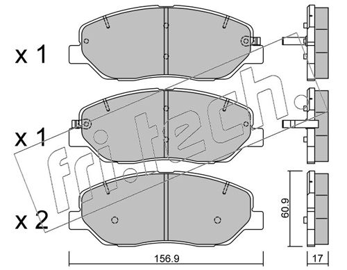 Brake Pad Set, disc brake fri.tech. 803.0