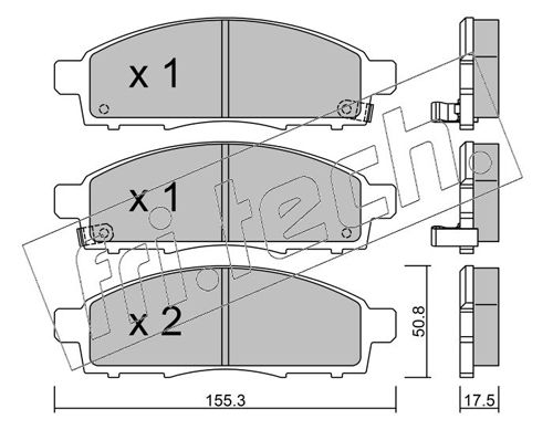 Brake Pad Set, disc brake fri.tech. 807.1