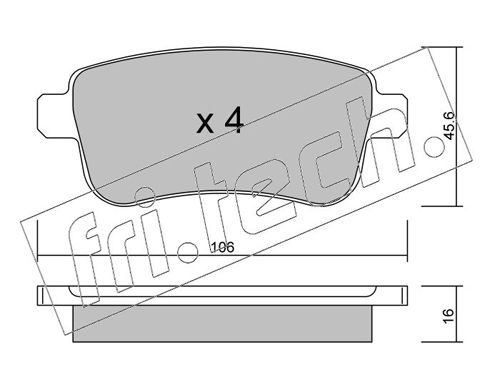 Brake Pad Set, disc brake fri.tech. 834.0