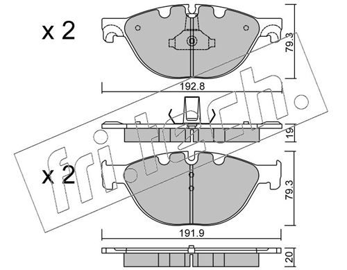 Brake Pad Set, disc brake fri.tech. 847.0