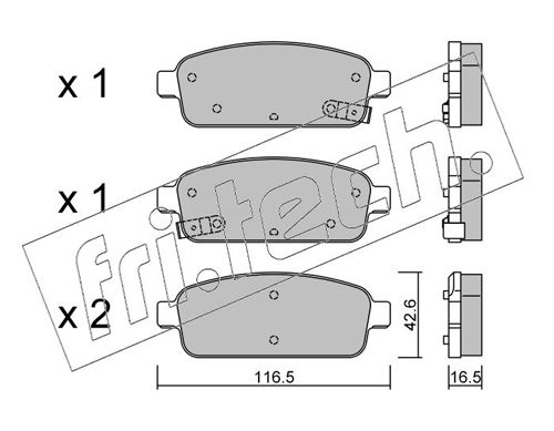 Brake Pad Set, disc brake fri.tech. 857.0