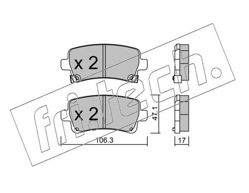 Brake Pad Set, disc brake fri.tech. 861.0