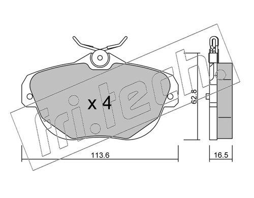 Brake Pad Set, disc brake fri.tech. 873.0