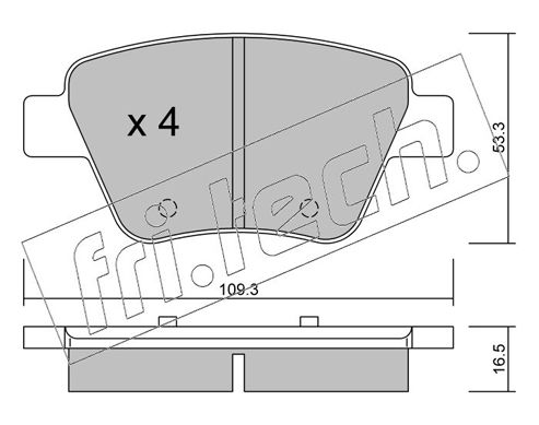 Brake Pad Set, disc brake fri.tech. 906.0