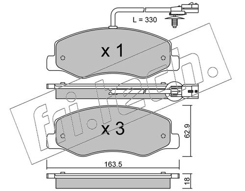 Brake Pad Set, disc brake fri.tech. 917.0