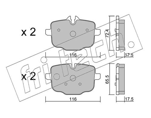 Brake Pad Set, disc brake fri.tech. 939.0