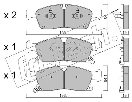 Brake Pad Set, disc brake fri.tech. 942.0