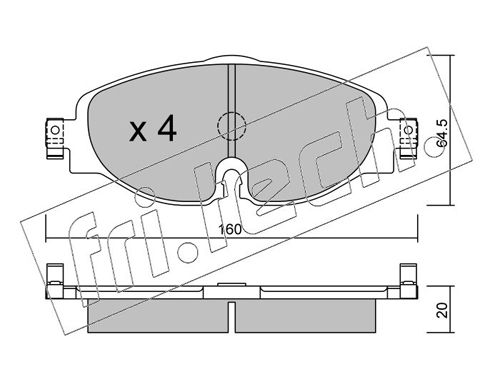 Brake Pad Set, disc brake fri.tech. 966.0