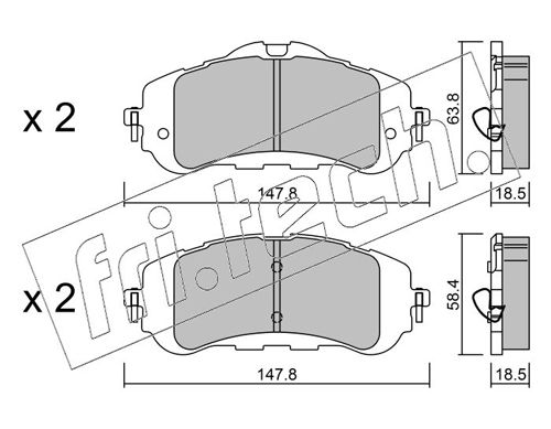 Brake Pad Set, disc brake fri.tech. 999.0