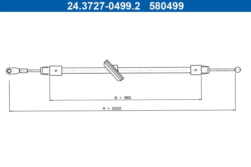 Trosas, stovėjimo stabdys ATE 24.3727-0499.2