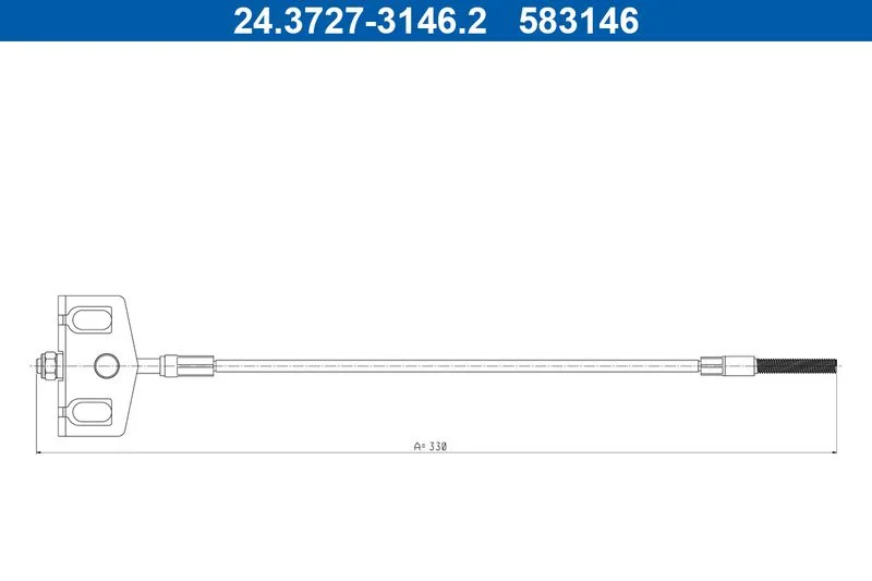 Trosas, stovėjimo stabdys ATE 24.3727-3146.2
