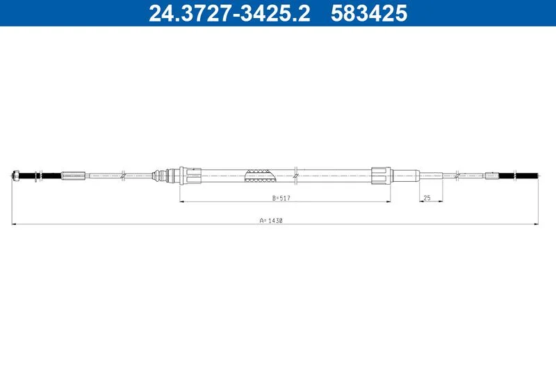 Trosas, stovėjimo stabdys ATE 24.3727-3425.2