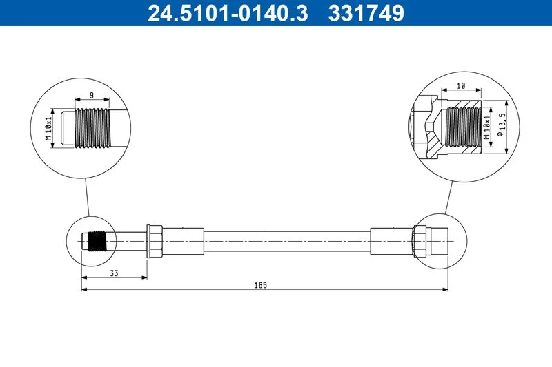 Stabdžių žarnelė ATE 24.5101-0140.3