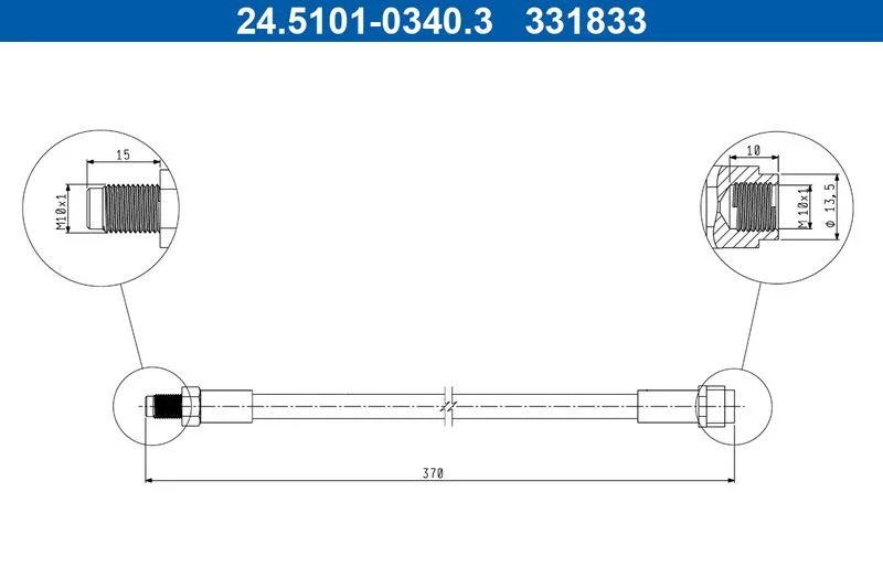 Stabdžių žarnelė ATE 24.5101-0340.3
