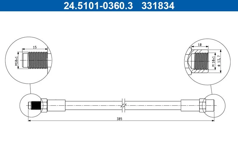 Stabdžių žarnelė ATE 24.5101-0360.3