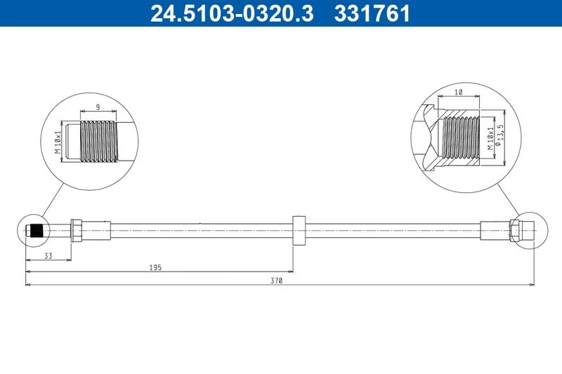 Stabdžių žarnelė ate 24.5103-0320.3