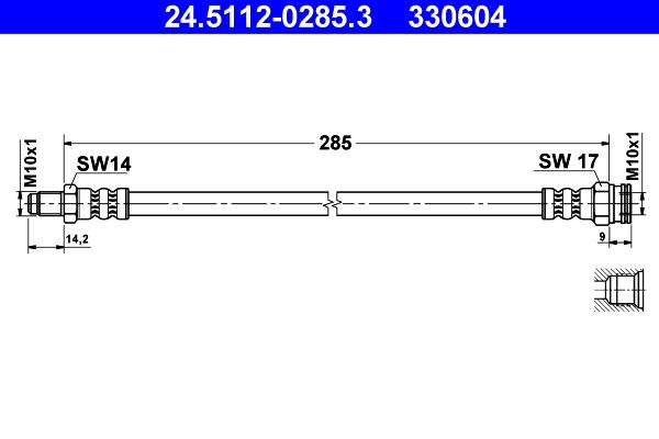 Гальмівний шланг ATE 24.5112-0285.3