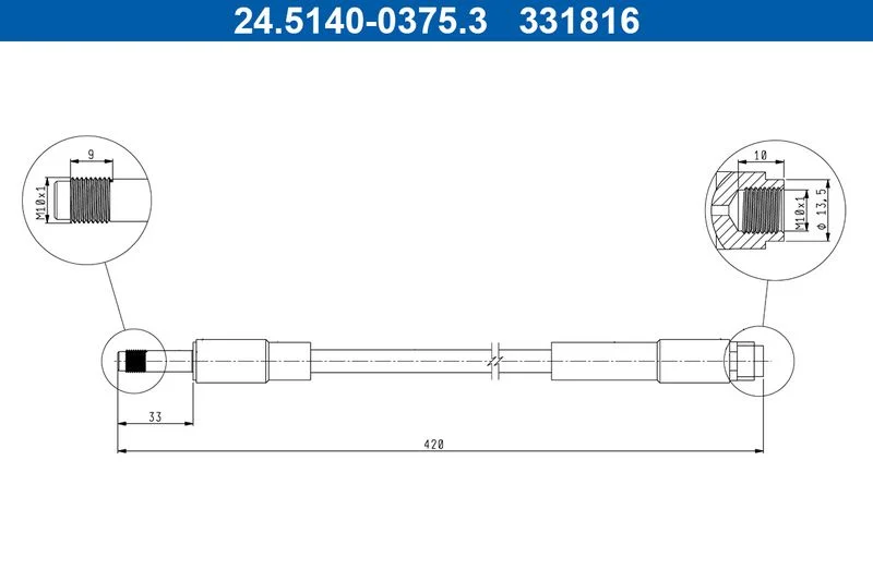 Stabdžių žarnelė ATE 24.5140-0375.3