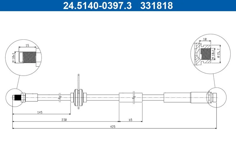 Stabdžių žarnelė ate 24.5140-0397.3