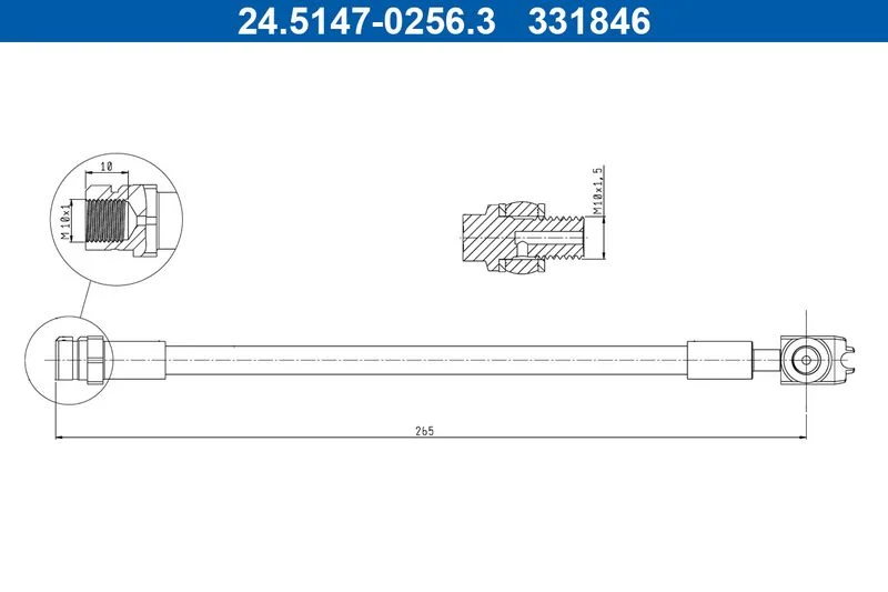 Stabdžių žarnelė ate 24.5147-0256.3
