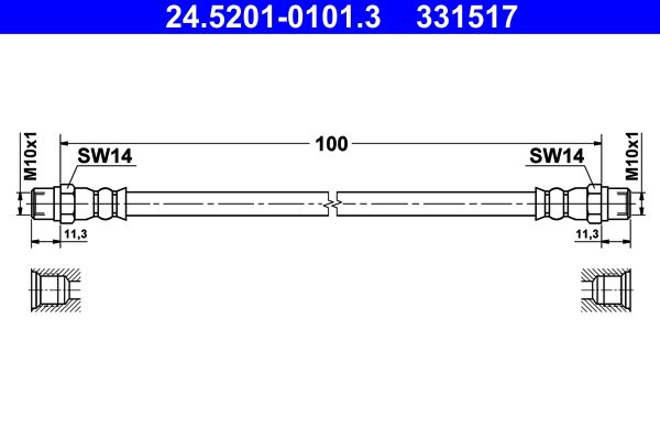 Stabdžių žarnelė ATE 24.5201-0101.3