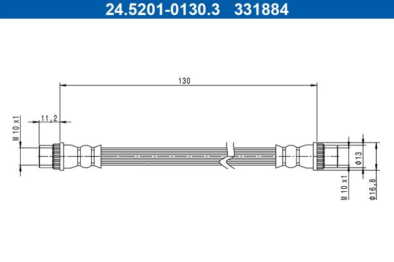 Stabdžių žarnelė ate 24.5201-0130.3