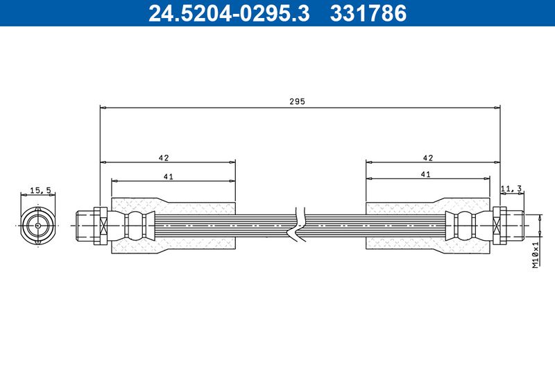 Brake Hose ATE 24.5204-0295.3