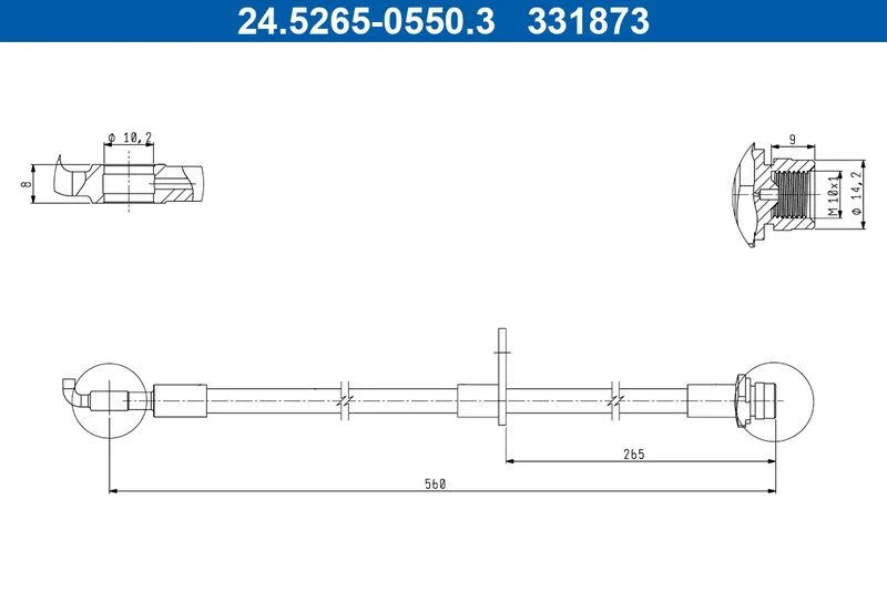 Stabdžių žarnelė ate 24.5265-0550.3