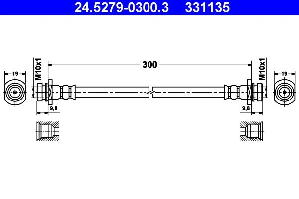 Stabdžių žarnelė ate 24.5279-0300.3