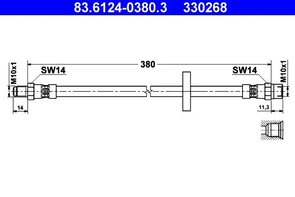 Stabdžių žarnelė ATE 83.6124-0380.3