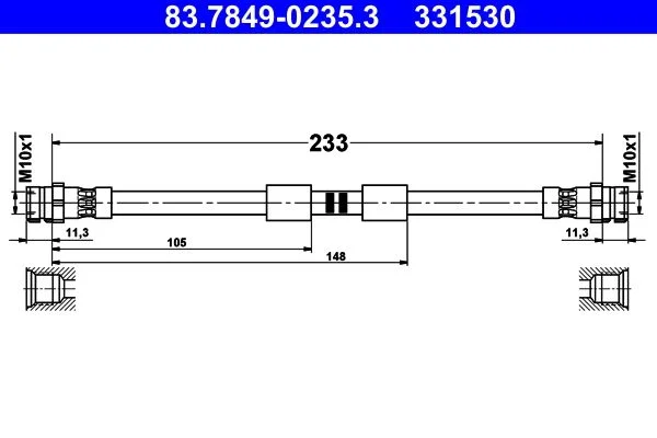 Stabdžių žarnelė 83.7849-0235.3