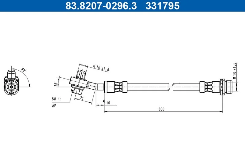 Stabdžių žarnelė ATE 83.8207-0296.3