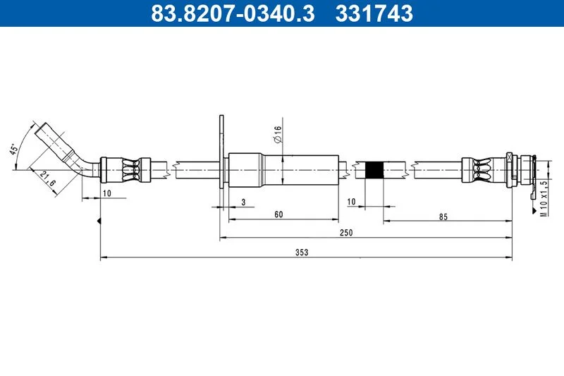 Stabdžių žarnelė ATE 83.8207-0340.3