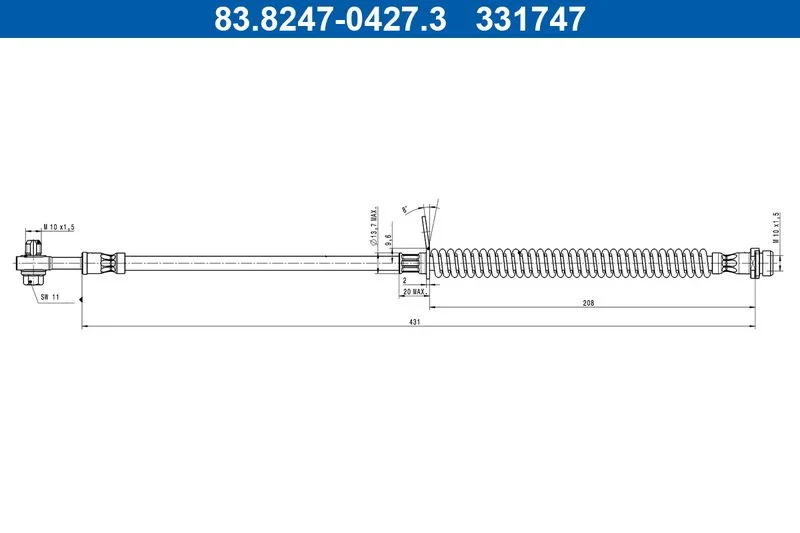 Stabdžių žarnelė ate 83.8247-0427.3