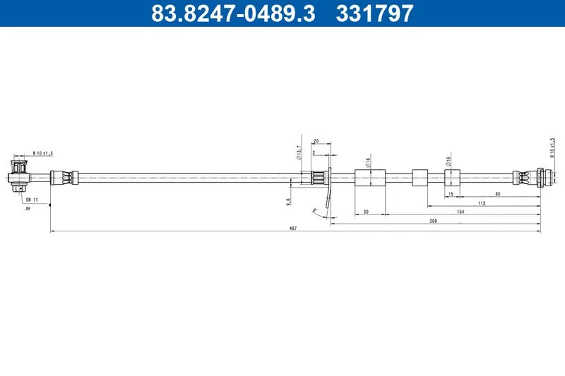 Stabdžių žarnelė ate 83.8247-0489.3