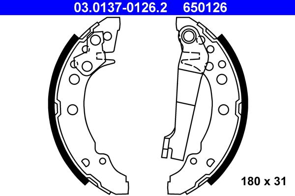 Brake Shoe Set ATE 03.0137-0126.2