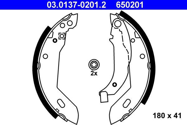 Brake Shoe Set ATE 03.0137-0201.2