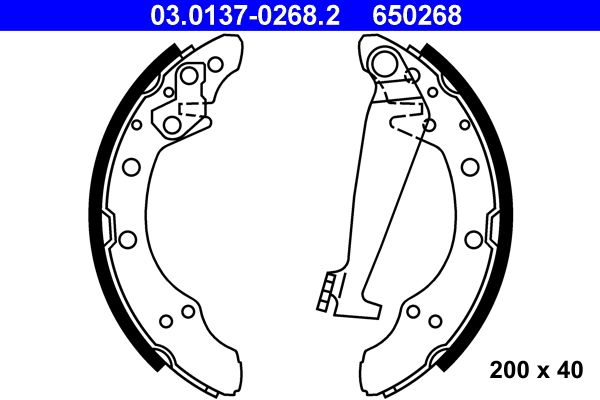 Brake Shoe Set ATE 03.0137-0268.2