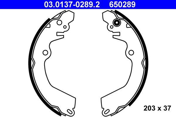 Brake Shoe Set ATE 03.0137-0289.2