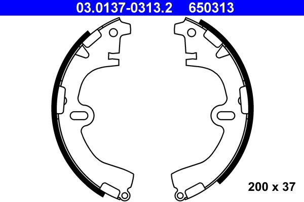 Brake Shoe Set ATE 03.0137-0313.2