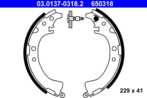 Brake Shoe Set ATE 03.0137-0318.2