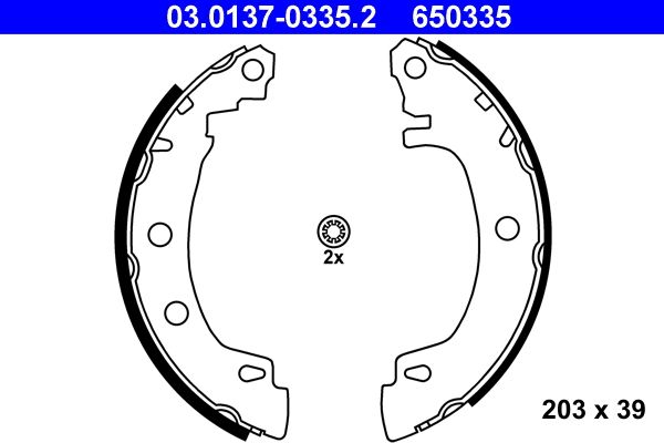 Brake Shoe Set ATE 03.0137-0335.2