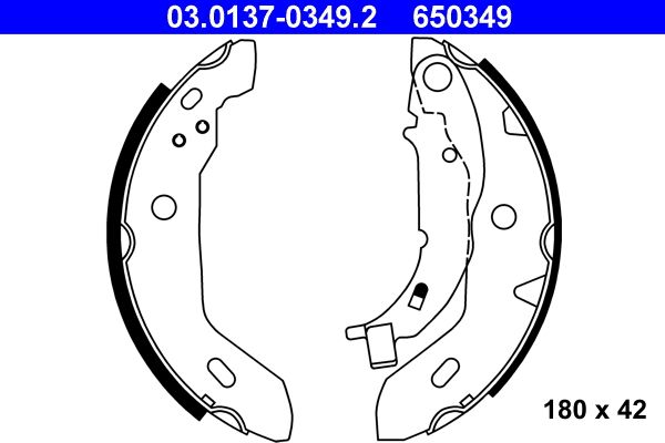 Brake Shoe Set ATE 03.0137-0349.2