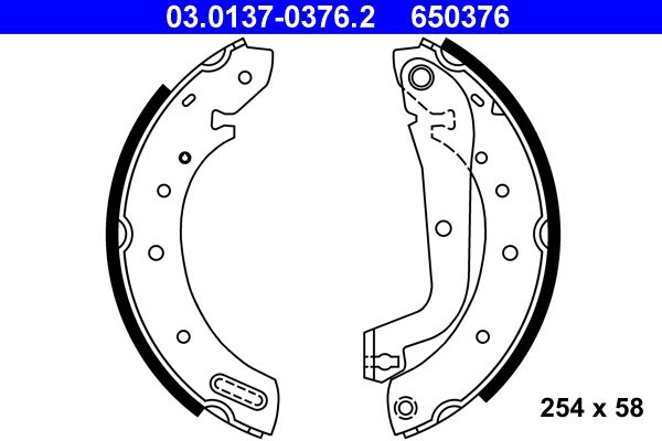 Brake Shoe Set ATE 03.0137-0376.2