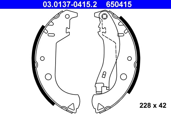 Brake Shoe Set ATE 03.0137-0415.2