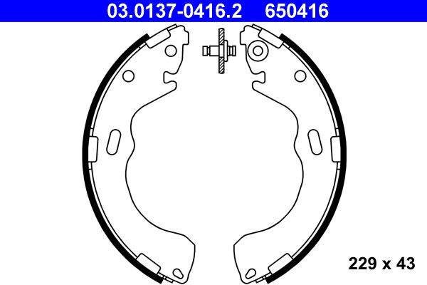 Brake Shoe Set ATE 03.0137-0416.2